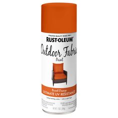 rust - oleum outdoor fabric spray paint, 8 ounces orange / white by rustoleum