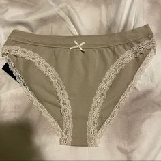 Brandy Melville Undies New With Tag Lace Trim Briefs For Loungewear, Brandy Melville Undies, Cherub Baby, Short And Thick, Lace Heart, White Eyelet, Cream Lace, Boy Shorts, Brandy Melville