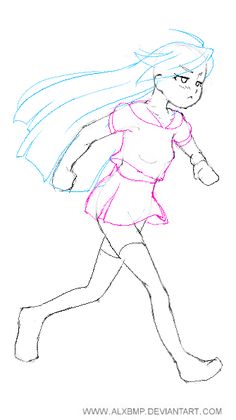 a drawing of a girl with a cape on her head