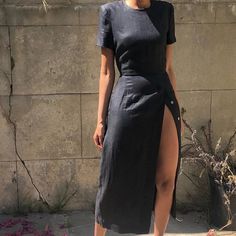 Looks Style, Minimal Fashion, Outfits Casuales, Linen Dress, Colorful Fashion, Fashion Sense, Minimalist Fashion, Pretty Dresses, Dress To Impress