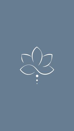 a white lotus flower on a blue background