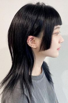 Korean Hush Haircut + Hime Cut Korean Hush Haircut, Korean Long Hairstyle, Hush Haircut, Hime Haircut, Cute Hairstyle Ideas, Hairstyle Ideas Easy, Straight Black Hair, Long Hairstyle