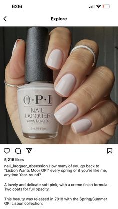 Opi Beige Nail Polish, Opi Gel Nails, Makeup Hacks Tutorials, Beige Nails, Nail Bar, Nail Lacquer, Makeup Nails, Hair And Nails