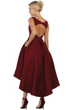 High Low Dress - Dusty Rose / 4 Graduation Vintage, Fall Cocktail Dress, Sophisticated Cocktail Dress, High Low Cocktail Dress, Cocktail Dress Outfit, Burgundy Cocktail Dress, Backless Cocktail Dress, May Queen, A Line Cocktail Dress