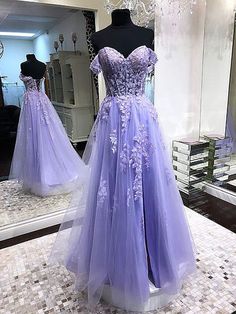 Off Shoulder Lavender Lace Long Prom Dresses, Lilac Lace Formal Dresses, Purple Evening Dresses SP2168 Pastel Prom Dress Long Sleeve, Lavender Prom Dresses Plus Size, Repunzal Prom Dress, Rapunzel Inspired Prom Dress, Tangled Inspired Prom Dress, Tangled Inspired Dress, Lilac Dress Aesthetic, Lilac Dress Formal, Lavender Dress Formal