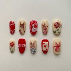 Nail Sticker Ideas, Holiday Nails 2023, Apple Nails, Snoopy Nails, Chic Coquette, Coquette Nails, Nails Holiday, Art Adventure, Cute Christmas Nails