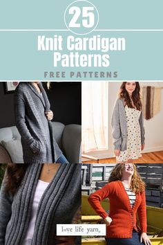 25 Free Knit Cardigan Patterns for Everyday Wear Knit Cardigan Pattern, Cardigan Design, Boyfriend Cardigan, Knitting Patterns Free Cardigans, Lion Brand Yarn, Cozy Cardigan, Cardigan Pattern, Stockinette Stitch