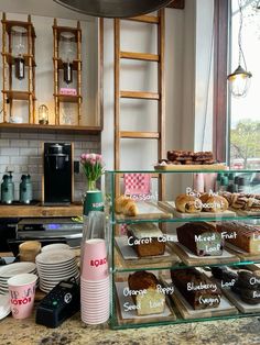 a bakery with lots of baked goods on display