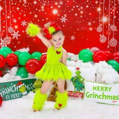 Kids Girls Christmas Costume Green Fur Grinch Princess Dress Wholesale Kids Boutique Clothing Wholesale Grinch Costume, Grinch Costumes, Tulle Tutu Dress, Christmas Suit, Socks Christmas, Toddler Halloween Costumes, Toddler Halloween, Kids Boutique Clothing