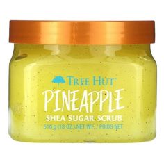 Tree Hut.Boost your shower routine, scrub away the day and reveal soft, glowing skin with the succulent scent of Pineapple! Made with Sugar, Shea Butter,Pineapple Enzymes, Polyglutamic Acid and an array of natural oils including Evening Primrose, Avocado, Macadamia, Sweet Almond, Safflower and Orange Oils.u2022 Alcohol Freeu2022 Gluten Freeu2022 Long Lasting Fragranceu2022 No Formaldehyde Donorsu2022 No Slip Formulau2022 Paraben Freeu2022 Sulfate Freeu2022 Vegan Size: 18oz.  Color: Yellow. Pineapple Sugar Scrub, Shea Sugar Scrub, Pineapple Enzyme, Exfoliating Body Scrub, Sugar Scrubs, Sugar Body Scrub, Natural Exfoliant, Sugar Body, Exfoliating Scrub