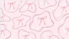 a pink background with bows and ribbons