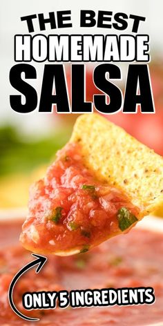 This delicious and quick recipe produces homemade fresh salsa in minutes with just six basic ingredients. This flavorful salsa has a rich tomato flavor and allows you to customize it based on your preferences. Make your salsa the perfect texture, whether chunky or smooth, or create spicy or mild salsa, and then serve with your favorite tortilla chips or Mexican dishes. Homemade Chips And Salsa, Homemade Fresh Salsa With Fresh Tomatoes, Salsa Recipe Easy Homemade, Homemade Mild Salsa Recipe, Easy Spicy Salsa Recipe, Homemade Chunky Salsa Recipe, Salsa Not Spicy, Best Mild Salsa Recipe, Making Salsa Homemade