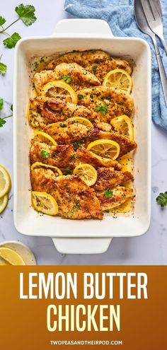 Lemon Butter Chicken Lemon Chicken Bake Recipes, Lemon Chicken Breast Recipe, Lemon And Chicken Recipes, Baked Creamy Lemon Chicken, Fried Lemon Chicken Recipe, Garlic Butter Lemon Chicken, Lemon Butter Parmesan Chicken, Batch Chicken Recipes, Lemon Chicken In The Oven