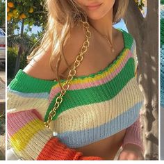 Sweater Is New, Never Worn But Arrived Without Tag Size S Knitted Y2k, Crop Top Women, Y2k Summer, Beach Boho, Women Long Sleeve Dress, Y2k Clothes, Women Long Sleeve Tops, Long Sleeve Knit Tops, Tracksuit Women