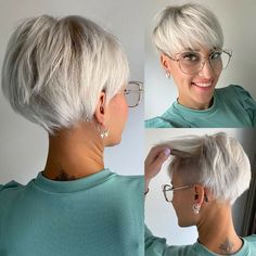 Hair And Glasses, 16 Inch Hair, Corte Bob, Short Pixie Haircuts, Pixie Bob