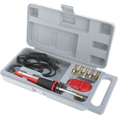 an open tool box with tools in it