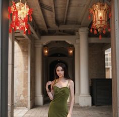 Olivia Mark - Luxurious Evening Wrap Dress with Green Silk Sash Evening Wrap, Evening Wraps, Sash Belts, Home Dress, Elegant Dresses Long, Green Silk, Types Of Skirts, Olivia Mark, A Line Skirt