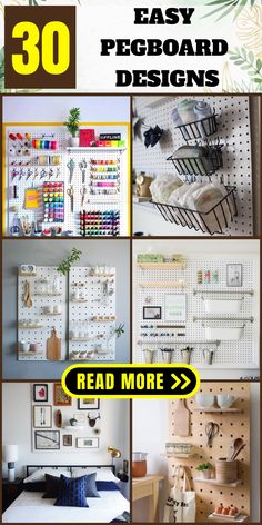 the ultimate guide to organizing your home with pegboards and hooks on the wall for easy storage