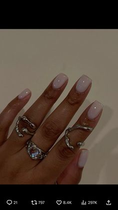 Classy Acrylic Nails, Short Square Acrylic Nails, Short Acrylic Nails Designs, Pretty Hands, Square Acrylic Nails