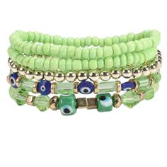 PRICES MAY VARY. Green boho evil eye stackable bead bracelets sets for women:You will receive 5 stretch beaded bracelets,diameter about 2.37 inch,size adjustable,Suit for women and men wearing. Bohemian evil eye bracelets for women:Simple and comfort design,it is not only suitable for everyday wear but can also help you create a glamorous look for many special occasions Multi-color layered evil eye jewelry:High quality alloy and acrylic bead,strong anti-tarnish performance,lead-free and nickel-f Stackable Beaded Bracelets, Bracelets Boho, Eye Bracelets, Lucky Bracelet, Bracelets Set, Boho Green, Stackable Bracelets, Bead Bracelets, Bracelets For Women