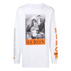 Men's HERON PRESTON Printing Long Sleeves White HMAB002F186000151088 (Gift Recommend) Heron Preston, Stylish Sneakers, Preston, White Long Sleeve, Perfect Pair, Long Sleeves, Man Shop, Sneakers, Long Sleeve