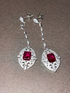 925 Sterling silver perfect quality triple X laser cut CZ. Hand set,hand polished. Excellent shine. Porter Ranch, Ruby Earrings, Cz Earrings, Art Deco Style, Deco Style, Art Deco Fashion, Laser Cut, Etsy Earrings, Porter