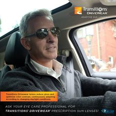 Do you LOVE to Drive?  Do you ENJOY long Drives? Make driving a more pleasurable experience with Transitions Drivewear sun lenses with NuPolar polarization sun lenses that adapt to light behind the wheel and outdoors.  #YoungerOptics #TransitionsDrivewear #NuPolar #SunLenses #Polarization #AlabamaFamilyOptometry #Anniston #Alabama Long Drives