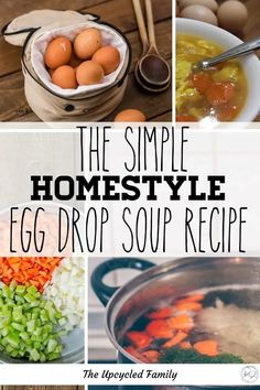 the simple homestyle egg drop soup recipe is an easy way to make it in less than 10 minutes