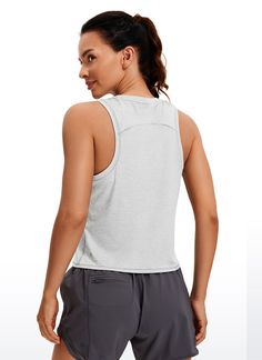 Ultra-lightweight and soft fabric with good breathability to keep you cool, and ultra-fine brushed feel for a comfortable and skin-friendly experience. High neck sport tank top with oversized armholes allows you to move freely without restraint. Great for running, exercise and other intense sports. Feature & Fitting: 
 Design for running, exercise 
 Cropped length, loose-fitting 
 Oversized armholes and high neck 
 Fabric: 
 Soft and lightweight fabric 
 Ultra-fine brushed feel 
 Four-way st High Stretch Racerback Tank Top For Light Sports, Breathable High Stretch Sporty Tank Top, Sporty Breathable High Stretch Tank Top, Versatile Breathable Sports Tank Top, Breathable Stretch Tank Top, Sleeveless Sports Bra For Light Sports With 4-way Stretch, Versatile Stretch Breathable Tank Top, Breathable Racerback Activewear For Light Exercise, Moisture-wicking High Stretch Tank Top For Sportswear