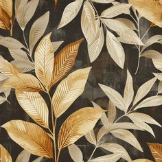 Angie Floral Wallpaper - Painted Paper Olive Wallpaper, Hawaiian Fabric, Changing Leaves, Brown Wallpaper, Olive Leaf, Natural Home Decor, Wallpaper Design, Painted Paper, Modern Floral