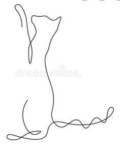 a black and white line drawing of a cat sitting on its hind legs royalty illustration