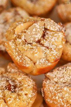 These bite-sized almond croissants are a flaky, buttery, sweet treat that you are sure to love! This easy recipe uses store bought puff pastry combined with a simple almond filling baked in a muffin pan. Enjoy these almond croissant bites fresh from the oven or save them for later – they freeze beautifully!