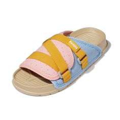 People Footwear Kids Lennon Slip-on Sandal - PinkPeople Footwear Kids Lennon Slip-on Sandal - Pink/Blue/Yellow Tan Summer, Foams Shoes, Foam Shoes, Summer Slides, High Neck Bodycon Dress, Summer Slide, Native Shoes, Kids Slide, Quick Release Buckle