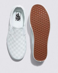 White Checkered Vans, Cute Vans, Checkered Vans, Vans Checkerboard, Vans Outfit, Vans Store, Timeless Shoes, Vans Slip On, Everyday Shoes