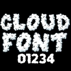 the words cloud font are white and black