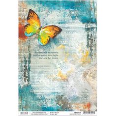 a painting with two butterflies on it, and the words in spanish are written below