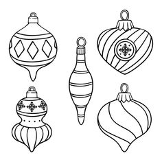 christmas ornaments coloring pages for kids to print and color on the page is an easy way to learn how to draw them