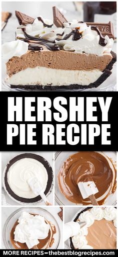 the recipe for hershey pie is ready to be eaten