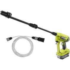 a corded power tool with a hose attached to it