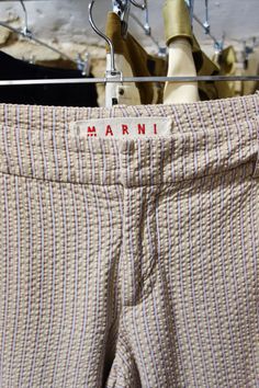 A photo of vintage Marni summer pants, showcasing their lightweight fabric and relaxed design, perfect for warm-weather outfits. Vintage Lovers, Summer Pants, Effortless Elegance, Vintage Lover, Designer Style