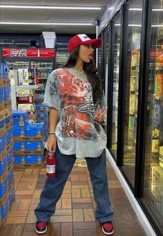 Pakaian Hipster, Baggy Outfit Ideas, Ac New Leaf, Tomboy Outfits, Tomboy Style Outfits, Streetwear Fashion Women, Swaggy Outfits, Streetwear Y2k, Tomboy Fashion