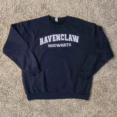 ravenclaw hogwarts sweatshirt on carpet