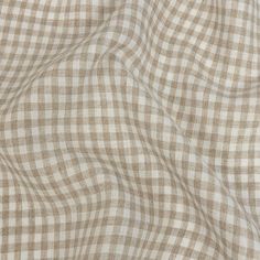 the fabric is tan and white checkered