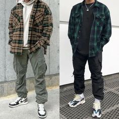 your future fashion sense on Instagram: “Favorite outfit ⚡️ 1 or 2? Let me know what you think about it🙏🏻 @streetwear.rough 💯 #streetwear #streetwearfashion #bestofstreetwear…” Korean Streetwear Men, 2023 Winter Outfits, Winter Outfits Men Streetwear, Flannel Outfits Men, Streetwear 2023, Mens Fits, Guys Fashion Casual, Outfits Men Streetwear, Streetwear Ideas