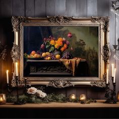 Vintage Fruit Still Life Wall Art No.3, Country Kitchen Painting, Dark Moody Colors - Etsy Moody Tapestry, Dark Moody Colors, Moody Still Life, Tapestry Backdrop, Moody Colors, Kitchen Painting, Fruit Still Life, Painting Dark, Vintage Fruit