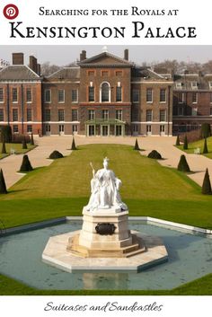 the cover of searching for the royals at kensington palace, featuring a statue in front