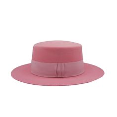 - Pink cordobes felt hat with matching pink ribbon- Made from ethically sourced 100% Felt - Handmade in Mexico, Ships from USA Sizing: Small: 54.5 cmMedium: 56 cmLarge: 59.5 cm Flat Brim Pink Hat One Size, Casual Pink Wide Brim Felt Hat, Fitted Pink Brimmed Felt Hat, Pink Flat Brim Felt Hat, Pink Brimmed Mini Hat, One Size, Felt Handmade, How To Make Ribbon, Felt Hat, Pink Ribbon