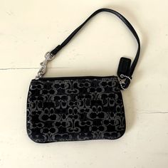 Coach Black/Silver Decal Wristlet Small Wristlet, Good For Change Purse Or A Couple Credit Cards. Never Used!! Coach Silver Wallet For Everyday Use, Coach Silver Wallets For Everyday Use, Small Wristlet, Bags Coach, Change Purse, Credit Cards, Coach Bags, Clutches, Black Silver