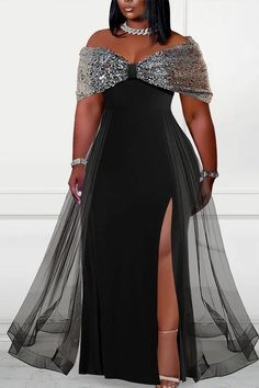 Overlay Skirt, Plus Size Gowns, Plus Size Formal, Plus Size Formal Dresses, Black Formal, Vestido Plus Size, Dress Drawing, Evening Dresses Plus Size, Skirt Maxi