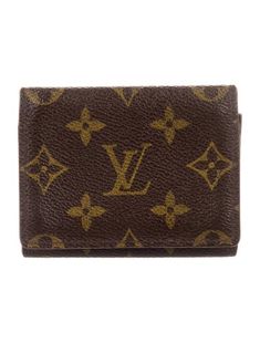 Louis Vuitton Card HolderBrownLV MonogramLeather Lining & Single Interior Pocket with Card SlotsFlap Closure Brown Monogram Canvas Bifold Wallet, Classic Brown Monogram Canvas Wallet, Luxury Brown Trifold Rectangular Wallet, Designer Brown Bifold Wallet, Lv Monogram, Card Holder, Louis Vuitton, Monogram, Women Accessories